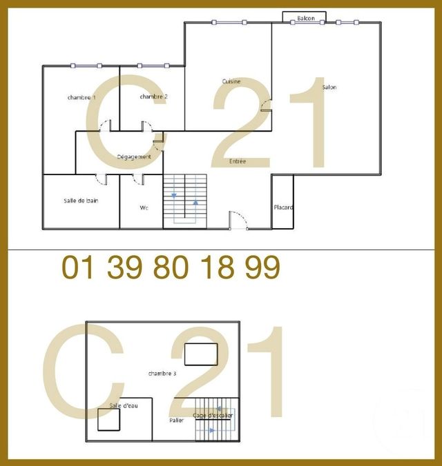 Appartement F4 à vendre - 4 pièces - 83.04 m2 - SANNOIS - 95 - ILE-DE-FRANCE - Century 21 La Demeure
